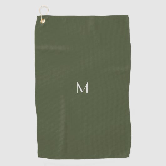 Serviette De Golf vert foncé - ajouter du monogramme (Devant)