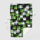 Serviette De Golf Vert noir blanc Motif tendance (En situation)