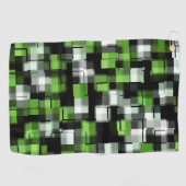 Serviette De Golf Vert noir blanc Motif tendance (Horizontal)