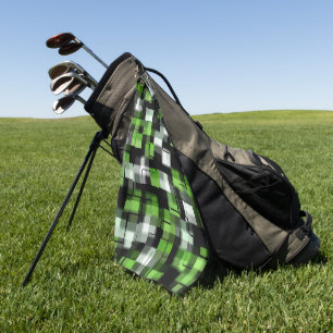 Serviette De Golf Vert noir blanc Motif tendance
