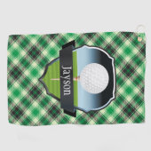 Serviette De Golf Vert Payé Personnalisé (Horizontal)