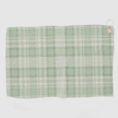 Serviette De Golf Vert sauge clair carreauté (Horizontal)