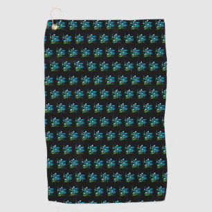 Serviette De Golf Veste de golf à disque noir corbeille bleue