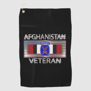 Serviette De Golf Vétéran de la 10e division de montagne en Afghanis
