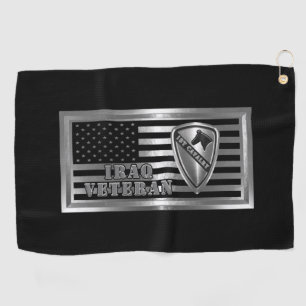 Serviette De Golf Vétéran de la 1re division de cavalerie en Irak