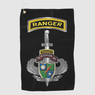Serviette De Golf Vétéran du 75e régiment de rangers en Afghanistan