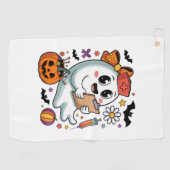 Serviette De Golf Vibes Automne Infirmière fantôme Automne (Horizontal)