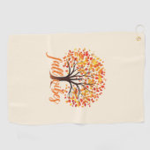 Serviette De Golf Vibes d'automne - Cosy Fall Tree (Horizontal)