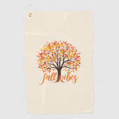 Serviette De Golf Vibes d'automne - Cosy Fall Tree (Devant)