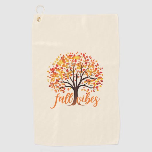 Serviette De Golf Vibes d'automne - Cosy Fall Tree (Devant)