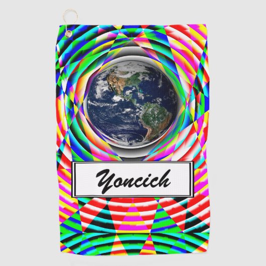 Serviette De Golf Vibes de la Terre par Kenneth Yoncich (Devant)