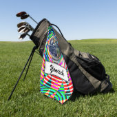 Serviette De Golf Vibes de la Terre par Kenneth Yoncich (Vert)