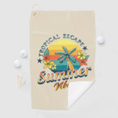 Serviette De Golf Vibes d'été - Saut tropical (En situation)