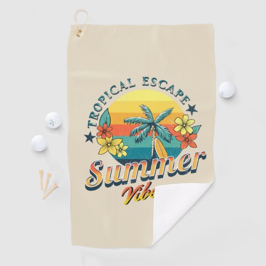 Serviette De Golf Vibes d'été - Saut tropical (En situation)