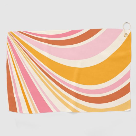 Serviette De Golf Vibes rétro colorées (Horizontal)