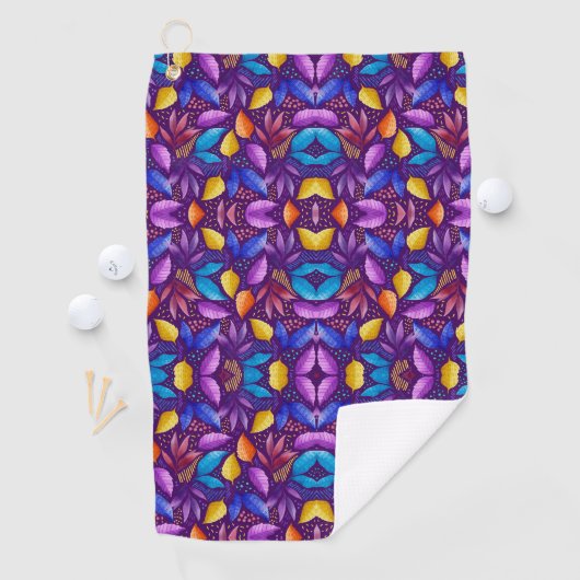 Serviette De Golf Vibrant towel featuring a symmetrical pattern (En situation)