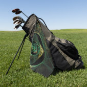 Serviette De Golf Vibrations magiques Art Abstrait (Vert)