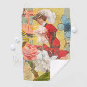 Serviette De Golf Victorian Lady Woman Fun Carriage (En situation)