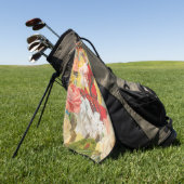 Serviette De Golf Victorian Lady Woman Fun Carriage (Vert)