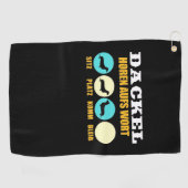 Serviette De Golf Vie amusante avec Dachshund Chien (Horizontal)