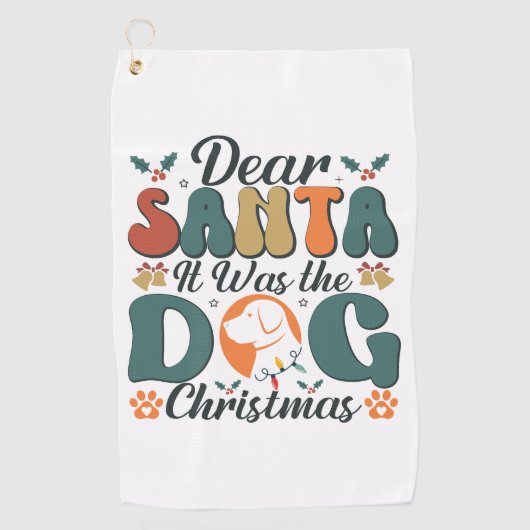 Serviette De Golf Vie de maman de chien (Devant)