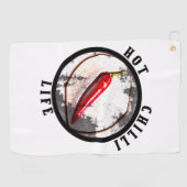 Serviette De Golf Vie de piment chaud (Horizontal)