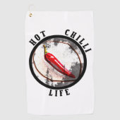 Serviette De Golf Vie de piment chaud (Devant)
