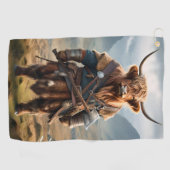 Serviette De Golf Viking Highland Cow, (Horizontal)