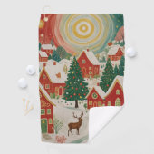 Serviette De Golf Village de Noël (En situation)
