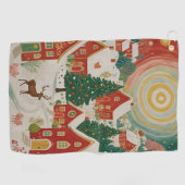 Serviette De Golf Village de Noël (Horizontal)