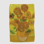 Serviette De Golf Vincent Van Gogh 15 Peinture de tournesols (Devant)