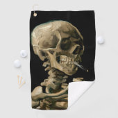 Serviette De Golf Vincent van Gogh - Crâne avec cigarette brûlante (En situation)