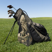 Serviette De Golf Vincent van Gogh - Crâne avec cigarette brûlante (Vert)