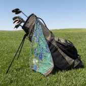 Serviette De Golf Vincent Van Gogh - Iris (Vert)