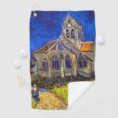 Serviette De Golf Vincent van Gogh - L'église d'Auvers (En situation)