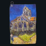 Serviette De Golf Vincent van Gogh - L'église d'Auvers<br><div class="desc">L'église d'Auvers / l'Eglise à Auvers-sur-oise par Vincent Van Gogh en 1890</div>