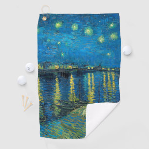Serviette De Golf Vincent Van Gogh Nuit étoilée sur le Rhône