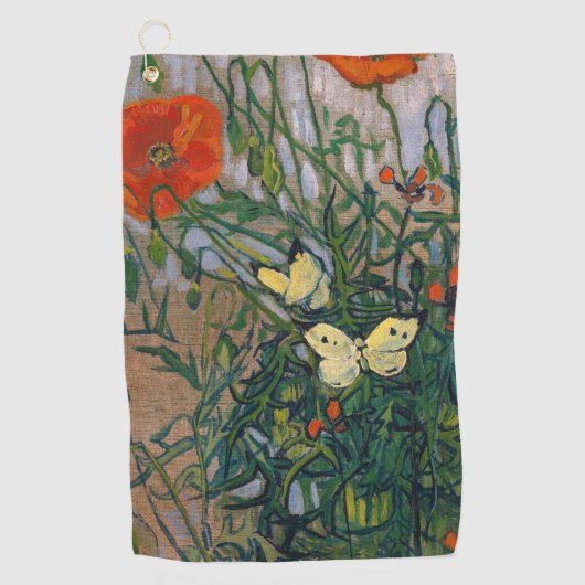 Serviette De Golf Vincent van Gogh - Papillons et papillons (Devant)