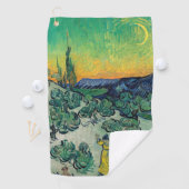 Serviette De Golf Vincent van Gogh - Paysage Lune avec couple (En situation)