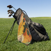 Serviette De Golf Vincent van Gogh - Paysage, Maison et Plowman (Vert)