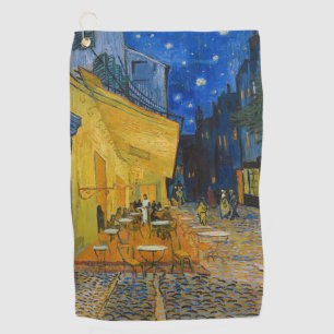 Serviette De Golf Vincent van Gogh - Terrasse de café la nuit