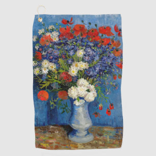 Serviette De Golf Vincent van Gogh - Vase avec des Bleuets & Coqueli