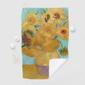 Serviette De Golf Vincent Van Gogh - Vase avec douze tournesols (En situation)
