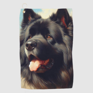 Serviette De Golf Vintage Bouvier des Flandres Peinture
