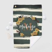 Serviette De Golf Vintage cadre floral (En situation)