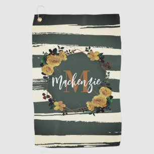 Serviette De Golf Vintage cadre floral