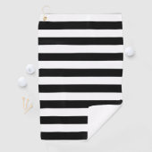 Serviette De Golf Vintage Classic rayures noir & blanc (En situation)