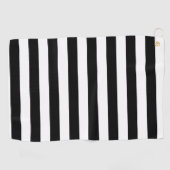 Serviette De Golf Vintage Classic rayures noir & blanc (Horizontal)