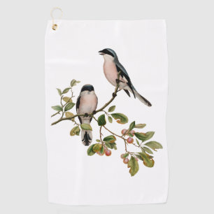 Serviette De Golf Vintage de beaux oiseaux sur une branche