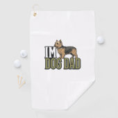 Serviette De Golf Vintage Dog Dad Terrier Engraving Shirt Design_1 (En situation)